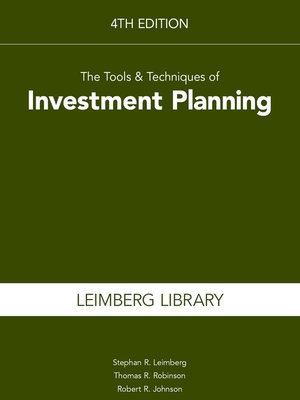 cover image of The Tools & Techniques of Investment Planning